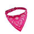 Pikkukuva 1 / 5: Säädettävä lemmikkieläinten bandana kaulahuivi koiran sylkipyyhe puuvillainen koiran tarvikkeet painatus kolmioside Rose red