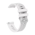 Miniatyrbild 2 av 5: För Garmin Forerunner 55 20mm Silicone Twill Watch Band White