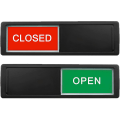 Miniatyrbillede 2 af 5: Åbent lukket skilt, åbent skilte privat skydedørsskilt indikator Silver-open close sign