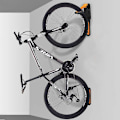 Miniatyrbilde 3 av 5: Foldbar vertikal sykkelkrok veggmontert sykkelstativ Black orange