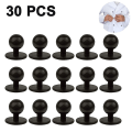Miniatyrbilde 1 av 4: Runde knapper til kokkejakker, 30 stk, i sort, 11 mm diameter