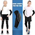 Miniatyrbild 1 av 3: Barn/ungdom Sport Honeycomb Compression Knäskydd Armbågsskydd Skyddsutrustning för basket, baseboll, fotboll, volleyboll, brottning, cykling YS