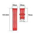 Miniatyrbilde 5 av 5: For Polar V800 Gps Smart Watch Tofarget stålspenneklokkebånd Red-Red