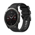 Miniatyrbillede 1 af 5: Til Garmin Fenix ​​5 22 mm horisontal tekstur silikone urrem med afmonteringsværktøj Black