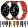 Miniatyrbillede 3 af 5: Til Garmin Forerunner 55 20 mm lodret tofarvet silikoneurrem Black-Red