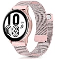 Miniatyrbilde 1 av 5: Milanese stropp for Samsung Galaxy Watch 4 Active 2 Huawei Watch Gt2 magnetisk spenne metall pustende armbånd for Amazfit Gtr Rose pink Strap width 22mm