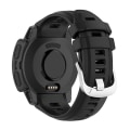 Miniatyrbillede 5 af 5: Til Garmin Instinct 2s Silikone rustfrit stål spændeurrem Black