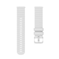 Miniatyrbillede 5 af 5: Til Garmin Vivoactive 4s 18mm Bølget Prikket Ensfarvet Silikone Urrem CJV White
