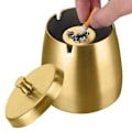 Miniatyrbild 2 av 5: Vindtät askkopp för cigaretter utomhus askkoppar för uteplats bordsskiva Tyrant Gold Large