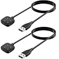 Pikkukuva 1 / 5: [2-pakkaus, 3,3 jalkaa] Latauskaapeli, joka on yhteensopiva Fitbit Sense/fitbit Versa 3:n kanssa, Vaihto USB latauskaapeli Telinetelakkatelineen power Smart Watille