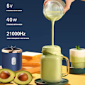 Miniatyrbillede 3 af 5: Juice blender 40W blender kop opladelig USB Dobbelt kop Pink