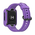 Pikkukuva 4 / 4: Xiaomi Redmi Watch/redmi Watch 2/mi Watch Lite/mi Watch Lite 2 älykellohihna pehmeä silikoni ranneke kellokuorella 1 Purple