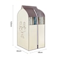 Miniatyrbillede 5 af 5: Hængende tøjtaske Beklædningstaske Organizer Opbevaring - Klare Pvc-vinduer Beige 60*48*120