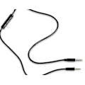 Pikkukuva 4 / 4: 1,8 metrin kaapeli Sennheiser Momentum 2.0 -puhelimeen äänenvoimakkuuden säätimellä ja mikrofonilla - sisäänrakennettu johto - musta