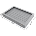 Miniatyrbild 3 av 5: Ring Förvaringsbox-smyckeskrin För Ringar-glaslock I Ring Case Grey