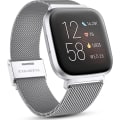 Miniatyrbild 1 av 5: Fitbit Versa/fitbit Versa 2 Band För Dam Herr, Justerbar Rostfri Silver