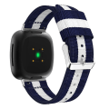 Miniatyrbillede 4 af 5: Til Fitbit Versa 3 Nylon urrem White Blue