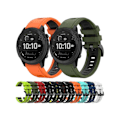 Miniatyrbillede 3 af 4: Rem til Garmin Tactix Delta 26Mm To-farvet Sort-hvid Sport Silikone Urrem