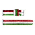 Pikkukuva 3 / 5: Fitbit Versa 4 / Sense 2 Universal Stripe Nylon watch Red White Green