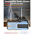 Miniatyrbild 2 av 5: Nödhandvevradio med 3 LED-ficklampor, lämplig för inomhus- och utomhuscamping Blå