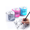 Miniatyrbillede 3 af 5: Automatisk tegneblyantspidser Pen Sharpener To-huls elektrisk switch blyantspidser Stationery Home Office Skoleartikler Silver