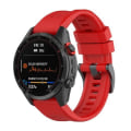 Miniatyrbilde 1 av 5: For Garmin Fenix ​​7x hurtigutløsende silikonklokkerem Red