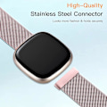 Miniatyrbilde 3 av 5: Magnetiske bånd som er kompatible med Fitbit Versa 3 og Sense Smartwatch - Multi Color Rose Gold Small