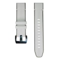 Miniatyrbillede 2 af 5: Til Garmin Fenix 6 Silikone + Læder Quick Release Urrem ZUQ Light Grey