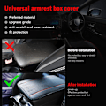 Miniatyrbild 4 av 5: Armstödsöverdrag till bilens mittkonsol - Universal PU-läder Armstöd Kudde Skydd Pad