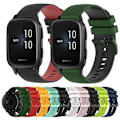 Miniatyrbild 3 av 5: För Garmin Venu Sq 20 mm rutigt tvåfärgat watch Red-Black