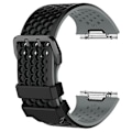 Miniatyrbild 2 av 5: För Fitbit Ionic Two-tone Silicone Watch Band med spänne Black - Grey