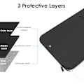 Miniatyrbillede 3 af 5: Laptop Taske 13\" Enkel Laptop Canvas Taske Sort