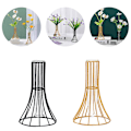 Miniatyrbild 2 av 4: Nordisk enkel växtvas geometrisk glas provrör metallhållare modern heminredning Black B