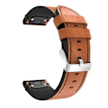 Miniatyrbilde 2 av 4: For Garmin Enduro 26 mm skinnsutur stålspenne klokkebånd Brown