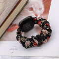 Pikkukuva 4 / 5: Fitbit Versa 4 / Sense 2 universal hiusrenkaaseen watch rannekkeelle Black Floral