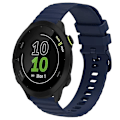 Miniatyrbillede 1 af 5: Til Garmin Forerunner 55 20 mm bølget prikmønster ensfarvet silikone urbånd Navy Blue