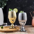 Miniatyrbillede 3 af 4: Ananas isspand med låg Drikkespand Metal rustfri stål isspand, cocktailtilbehør til drinks, 550 ml (sølv)