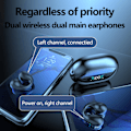 Pikkukuva 5 / 5: Todelliset langattomat Bluetooth-kuulokkeet TWS Q80 Bluetooth 5.3 Luun johtaminen