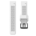 Miniatyrbillede 2 af 5: Til Garmin Fenix ​​7 26 mm Dual Row Holes Tofarvet silikoneurrem White Black