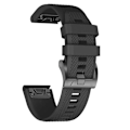 Miniatyrbilde 1 av 5: 22mm Hurtigutløselig Myk Silikon Smartklokke Rem Stropp Erstatning Kompatibel Garmin Fenix 7x 6x 6 5x Plus Black