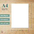 Miniatyrbild 5 av 5: A4 Premium Bright White Paper Perfekt för kopiering, utskrift och skrivning 210 x 297 mm (8,27 x 11,69) 24lb Bond 60lb Text (90gsm) 100 ark per förpackning