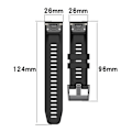 Miniatyrbillede 4 af 5: Til Garmin Descent Mk2 26mm Silikone Sport Pure Color Watch Band Dark Green