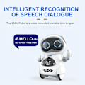 Miniatyrbillede 5 af 5: Pocket RC Robot Talking Interaktiv Dialog Stemmegenkendelse Optagelse Sang Dans Hvid