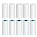 Miniatyrbillede 1 af 3: Reservepapir til bærbar fotoprinter, 5 ruller termisk papir + 5 ruller klæbepapir