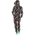 Miniatyrbilde 2 av 3: Dame Jul Onesie En-delt Glidelås Jumpsuit Hoodie Playsuit Pyjamas Xmas Nattøy Loungewear Green L