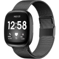 Miniatyrbillede 1 af 5: Magnetiske bånd, der er kompatible med Fitbit Versa 3 og Sense Smartwatch - Multi Color Black Small
