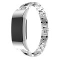 Miniatyrbild 2 av 5: X-formad watch i massivt rostfritt stål med diamanter för Fitbit Charge 2 Silver