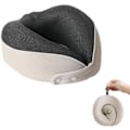 Miniatyrbild 1 av 5: Resekudde i Memory Foam, U-formad huvudstödskudde (Beige)