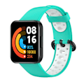 Miniatyrbilde 1 av 5: To-farget silikonrem for Xiaomi Redmi Watch 2 Cyan White