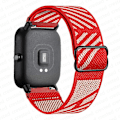 Miniatyrbillede 1 af 5: 20 mm/22 mm bånd til Amazfit Gts 4//2/2e/3/gts2 Mini/gtr 4/3/pro/gtr2/47 mm/stratos Nylon elastisk urarmbånd Amazfit bipstrop gray red 22mm